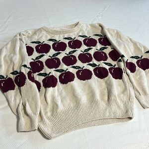 Vintage Maine Mad-hatter Apple 100% cotton sweater